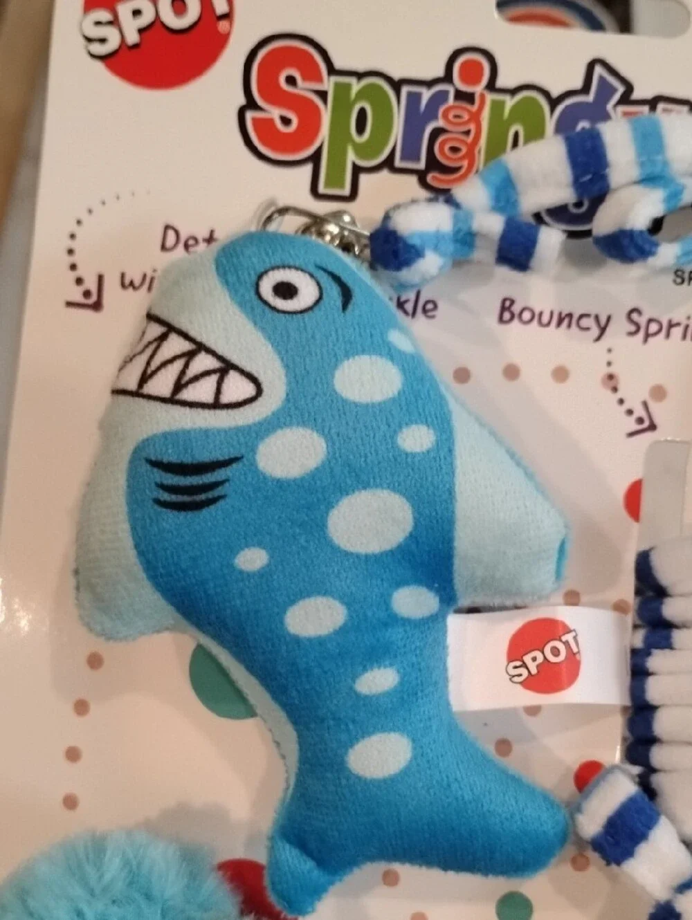 SPOT Spring & Fun Blue Cat Toy Set with Suction and Pom Pom